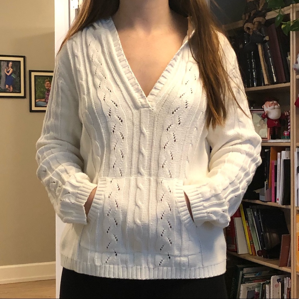 White Sweater w/ Hood